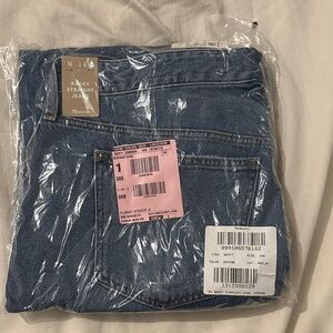 Madewell Blue Baggy Straight Jeans